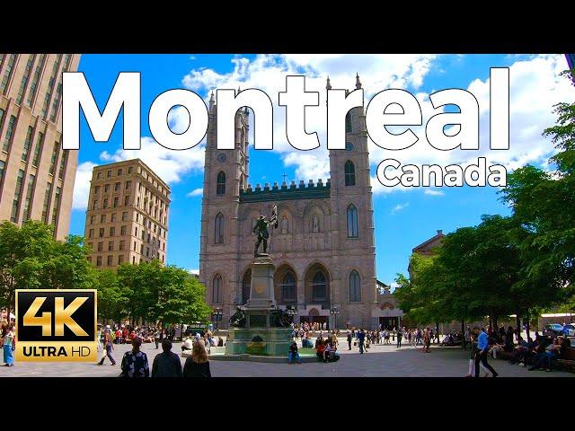 Montreal, Canada Walking Tour - Old Montreal (4k Ultra HD 60fps) – With Captions