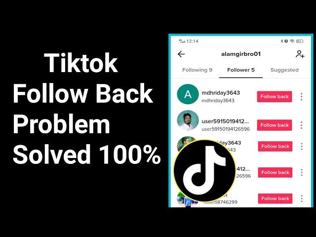 Tiktok Follow Back Problem Solve.Tiktok Follow back not working.How to fix tiktok follow back issue