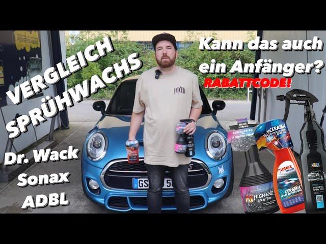 SPRÜHVERSIEGELUNGEN VERGLEICH - SONAX / DR.WACK / ADBL inkl. LINKS - 10% mit „philm3“ @waschguru