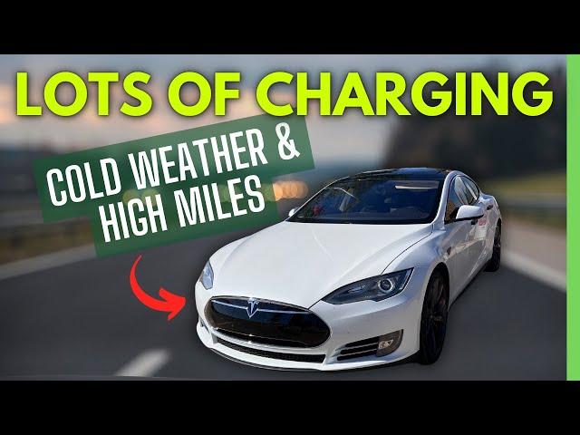 When Cold Meets Old: Charging on a winter road trip with an older Tesla Model S