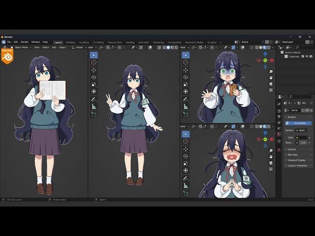 How to make Anime girl in Blender