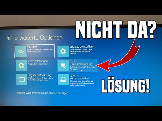 UEFI Firmware Einstellungen nicht vorhanden | BIOS wird nicht angezeigt Windows 10 & 11