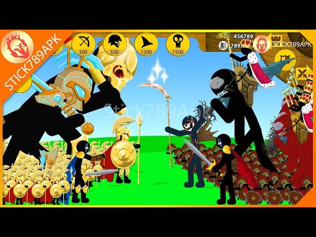 FINAL BOSS GOLDEN, XIPHOS VS XIPHOS, MEGA KING RIDER KAI GIANT | Stick War Legacy Mod | Stick789Apk