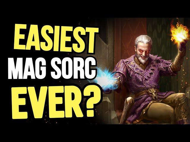 EASIEST Mag Sorc Build EVER? - SHOCK MASTER  - ESO Magicka Sorcerer Solo & Group DPS PVE Build