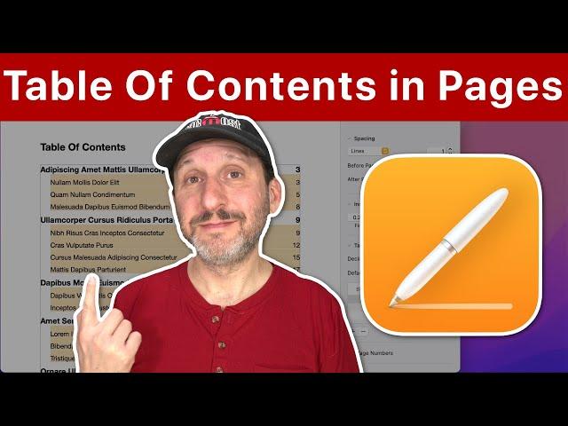 Building a Table Of Contents In Mac Pages