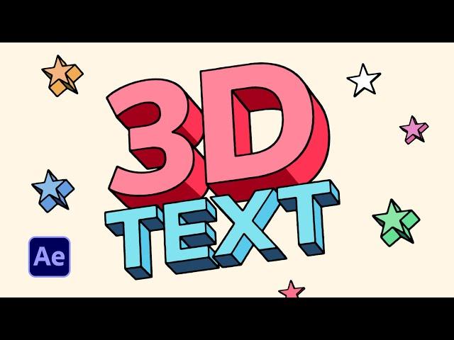 Create Stylised 3D Text in After Effects | After Effects Tutorial