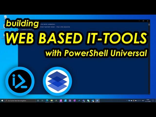 Building web based IT-Tools with PowerShell Universal