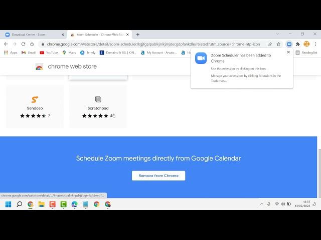 How to Add the Zoom Scheduler extension on Chrome