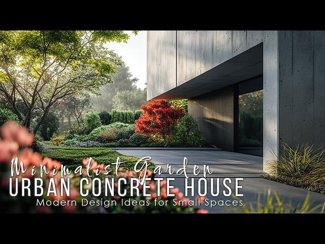 Concrete House Meets Minimalist Garden: Modern Design Ideas for Small Urban Spaces