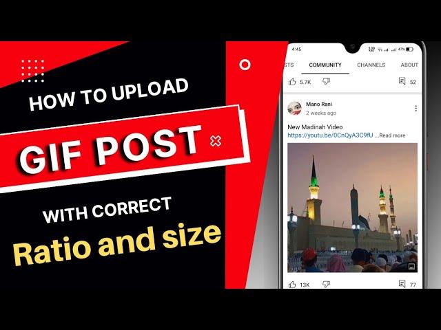 How to fix Community  Gif Post Ratio problem |Aspect Ratio Exceeded Limit Upload image btw 2:5 & 5:2