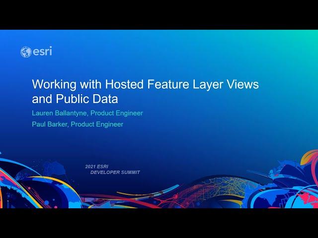 Working with Hosted Feature Layer Views and Public Data