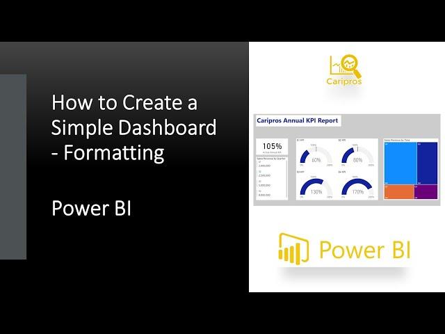 Create a Simple Dashboard with Power BI - Formatting