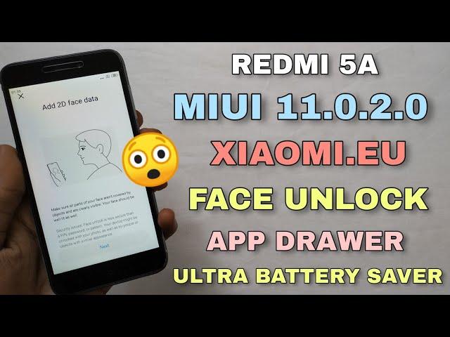 Redmi 5A Face Unlock Miui 11.0.2.0 Xiaomi.Eu | App Drawer & Full Screen Gesture