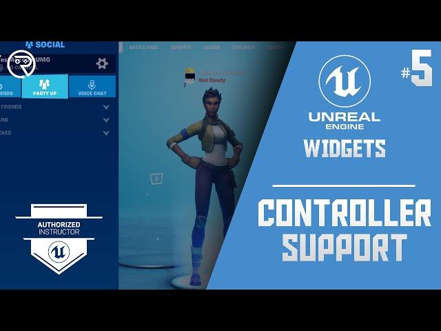 Unreal Engine 5 Tutorial -  Widgets Part 5: Controller Support