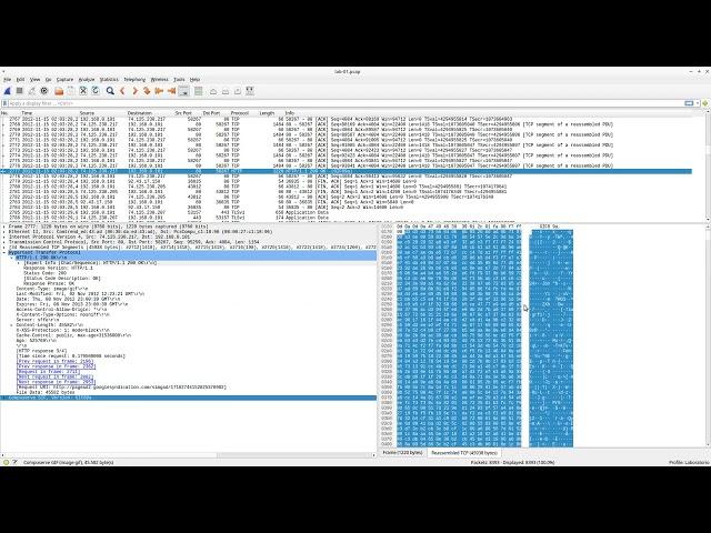 Wireshark: exportacion archivos