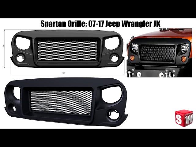 Spartan Grille for 07-17 Jeep Wrangler JK - SolidWorks Tutorial