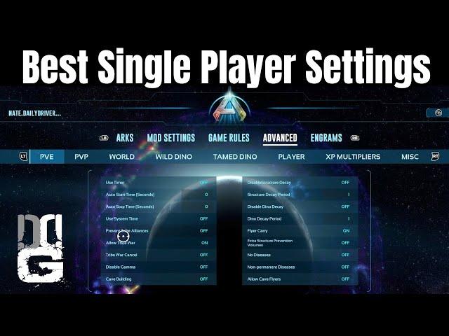 BEST Single Player Ark Ascended Settings