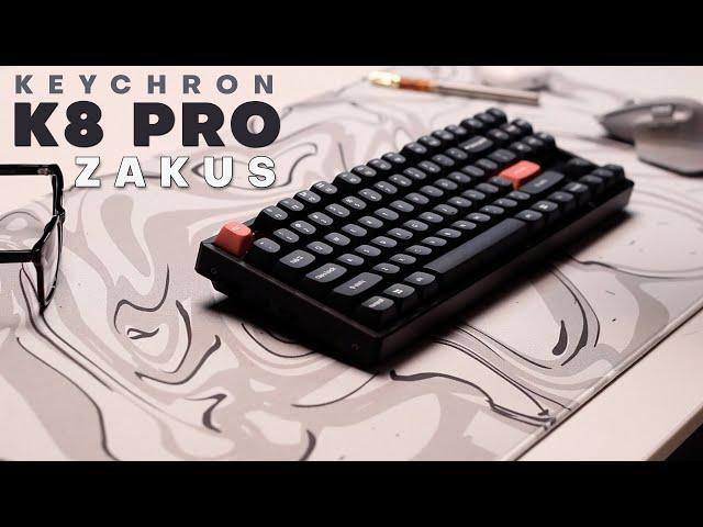 Keychron K8 PRO ! w/ Zaku's ! | Mechanical Keyboard Typing Sound Test ASMR