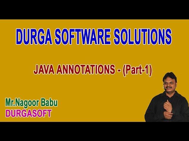 Java Annotations Part 1
