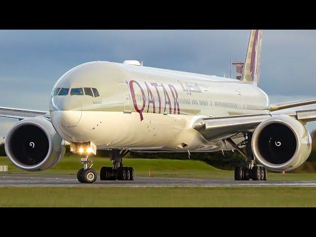 (4K) Schiphol Amsterdam Plane spotting - The QATAR Fleet in action! 747, 777, 787 & A330!