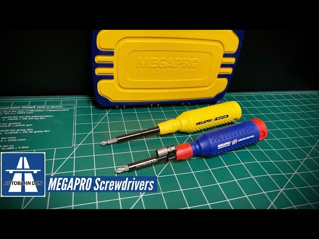 MEGAPRO Screwdrivers Made in USA Shaftlok & Kit Case