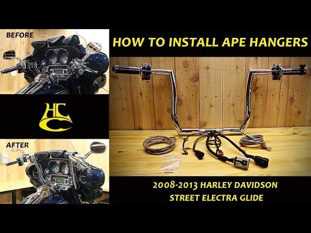 How to Install Ape Hanger Handlebars on 2008-2013 Harley Davidson Street Electra Glide