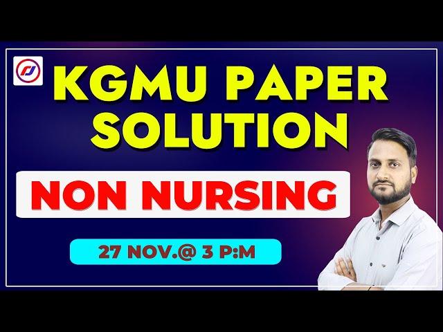 KGMU | paper solution | non nursing  | Nursing Classes  | RJ Career point