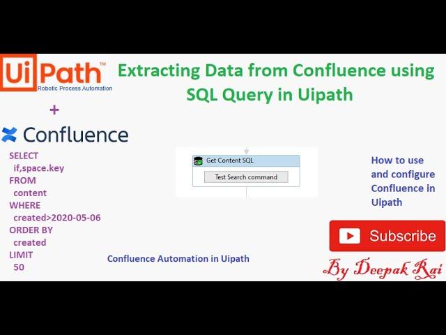 Extracting Data from Confluence using SQL Query in Uipath | API Automation