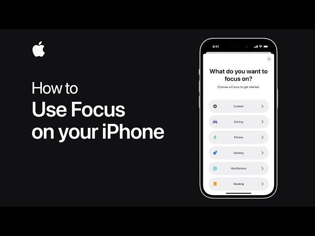 How to use Focus on your iPhone | Apple Support