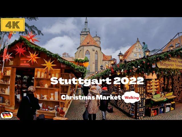 Stuttgart, Christmas market 2022||4k Walking Tour||Weihnachtsmarkt germany