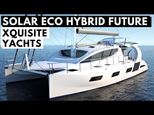 $1.9M XQUISITE X5 PLUS CATAMARAN Yacht Tour & Solar Eco Hybrid Silent Boat Future