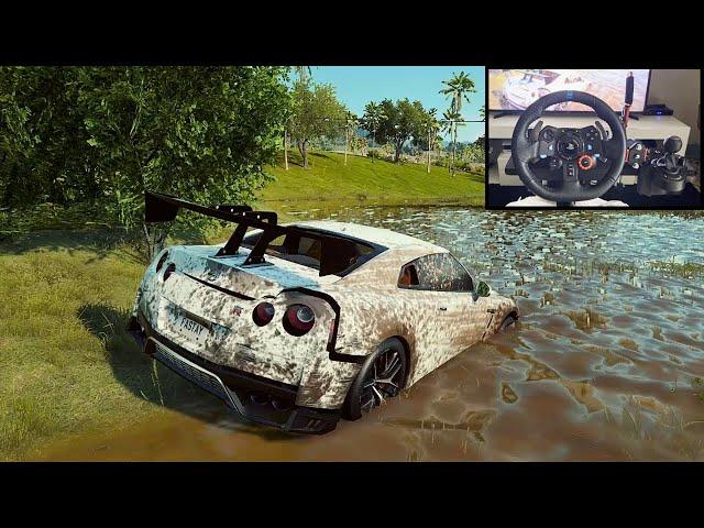 NFS HEAT Rebuilding a NISSAN GTR - LOGITECH G29 gameplay