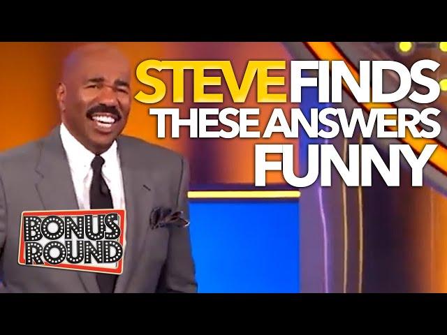 FAMILY FEUD ANSWERS & MOMENTS THAT MADE STEVE HARVEY LAUGH!