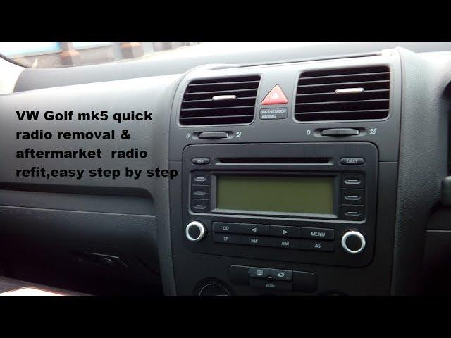 VW Golf Mk5 2004 - 2009 radio removal & refit + part numbers needed