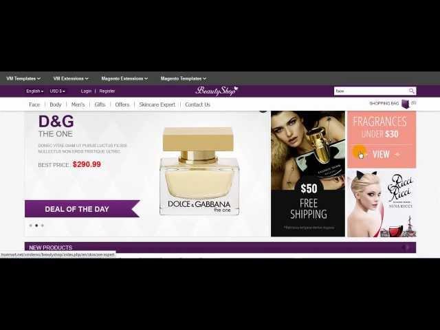 Virtuemart Beauty Shop Template | Beauty Joomla Template Cmsmart