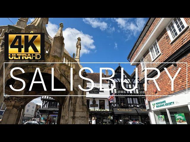 SALISBURY, ENGLAND - UNITED KINGDOM [1 Hour Walking Tour in 4K]