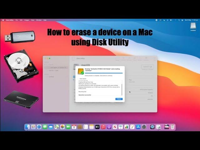 How to erase a device on a Mac using Disk Utility