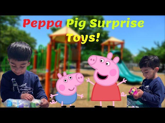 Peppa Pig Toys fun with Krishu! Unboxing the surprise toys!