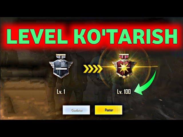 2 BARAVAR TEZ LEVEL KO'TARISH  // PUBG LITE // KIBER GAMING