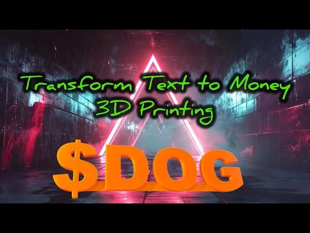 Transform Text into Stunning 3D Creations and Make Money!