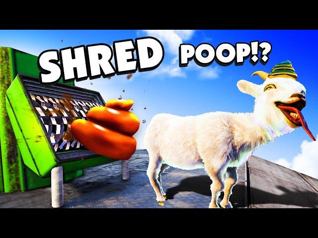My Goat POOPED In A Shredder! in Goat Simulator 3