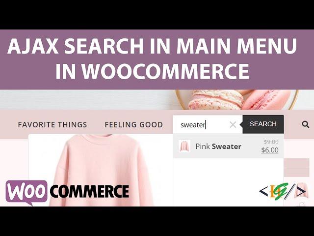 How to add Ajax Search in Menu for WooCommerce