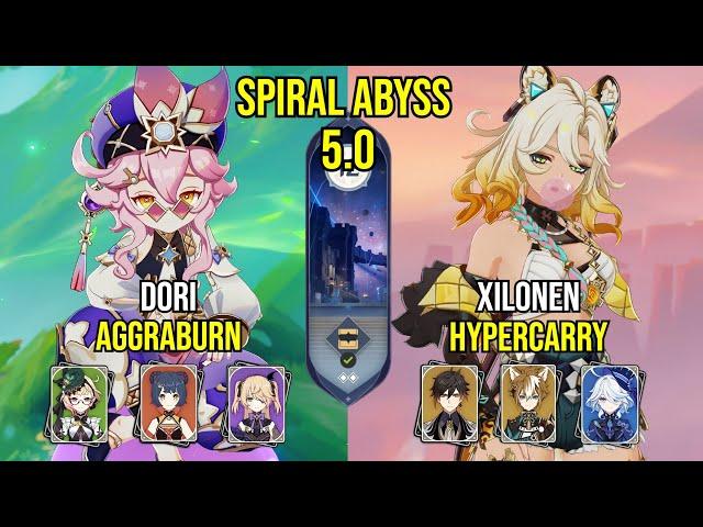 C6 Dori Aggraburn & C2 Xilonen Hypercarry | Spiral Abyss 5.1 - 5.0 | Genshin Impact