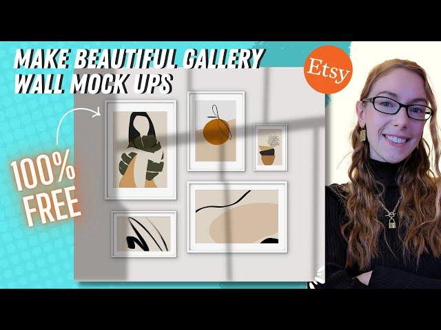 GIMP Tutorial - Make Beautiful Gallery Wall Etsy Listing Photo Mockup for FREE. No Photoshop!