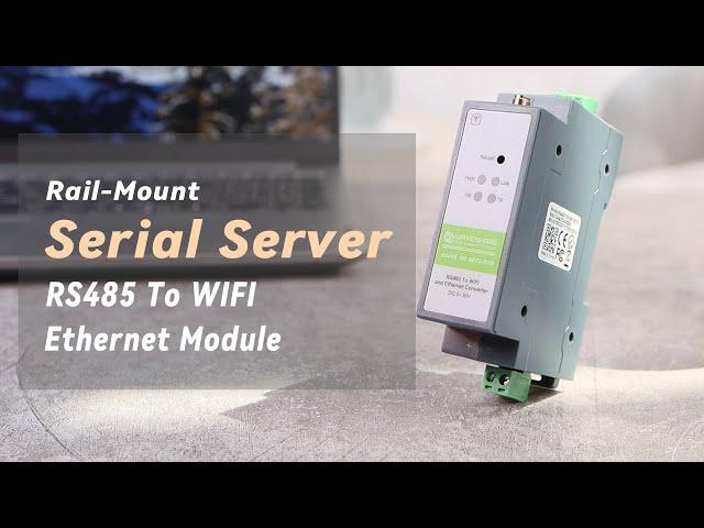 Waveshare Rail-Mount Serial Server, RS485 To WIFI/Ethernet Module, Modbus MQTT Gateway
