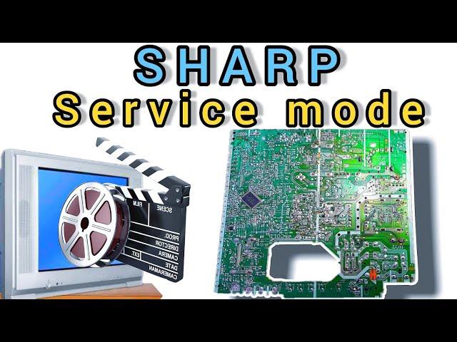 sharp crt tv service mode