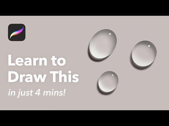 Easy Procreate Tutorial for Beginners - Water Drop