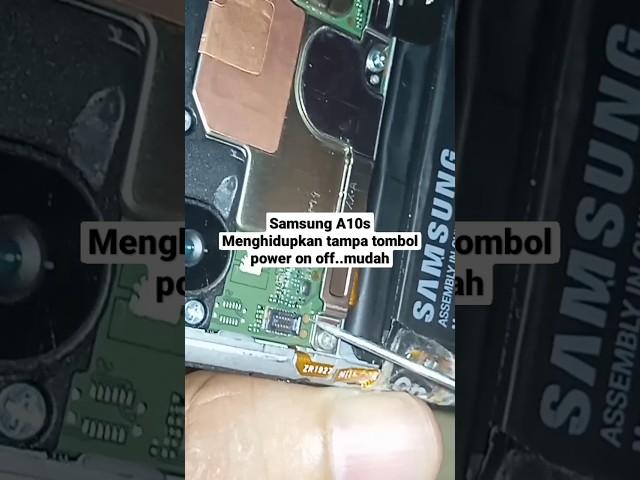 cara menghidupkan Samsung A10s tanpa tombol power/jumper power switch Samsung A10s