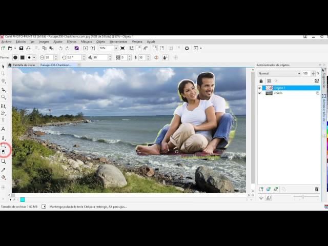 HERRAMIENTA TRANSPARENCIA COREL PHOTOPAINT