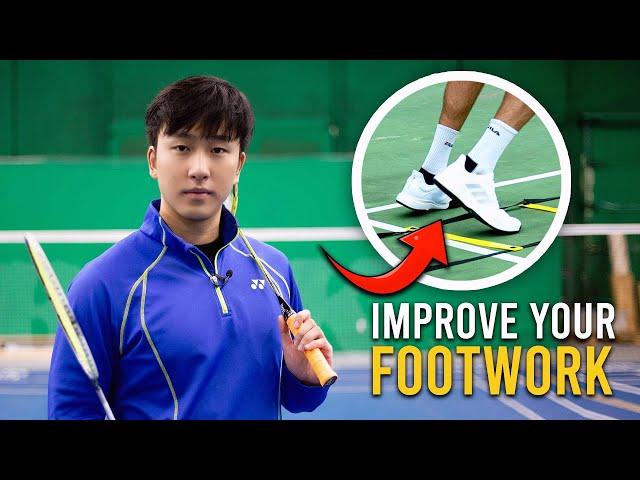 3 Minute FASTER FOOTWORK Home Workout (badminton)